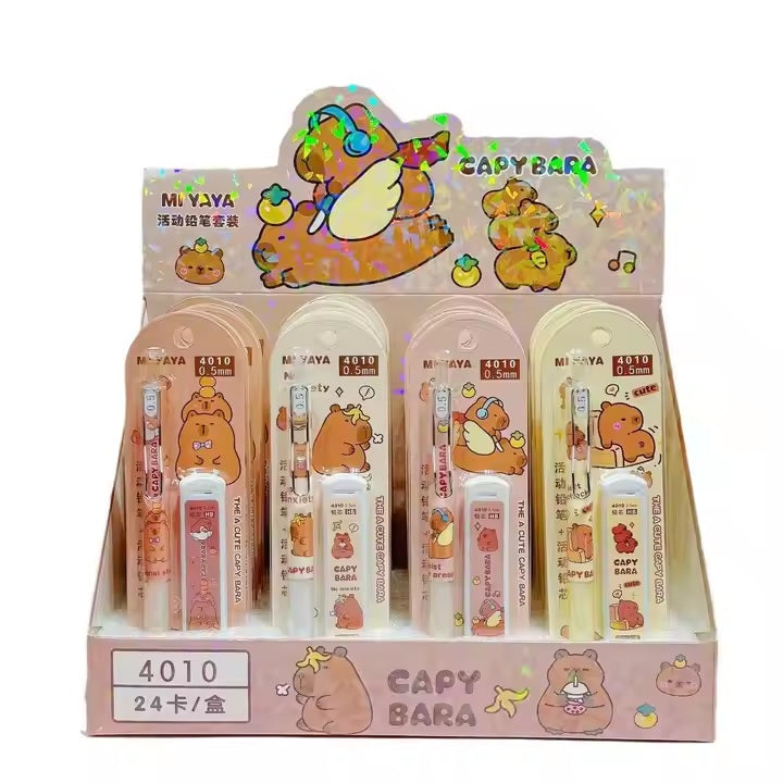 Portaminas Lápiz Escolar Kawaii Capybara Carpincho 0.5mm