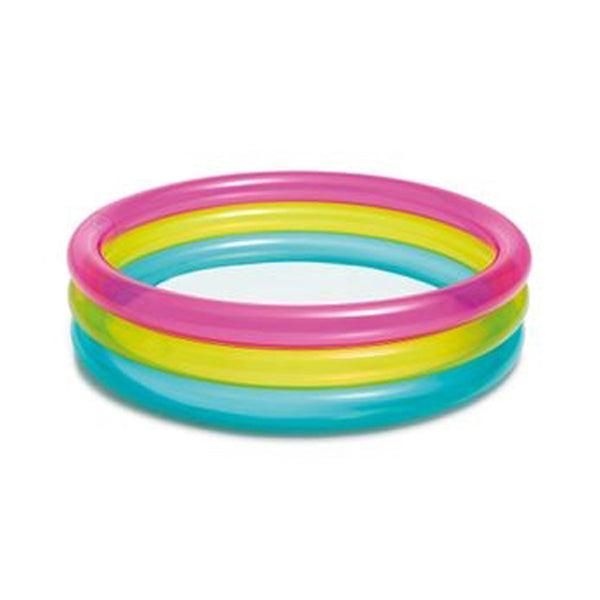 Pileta Inflable Redonda Intex 63lts Rosa Amarilla Y Azul
