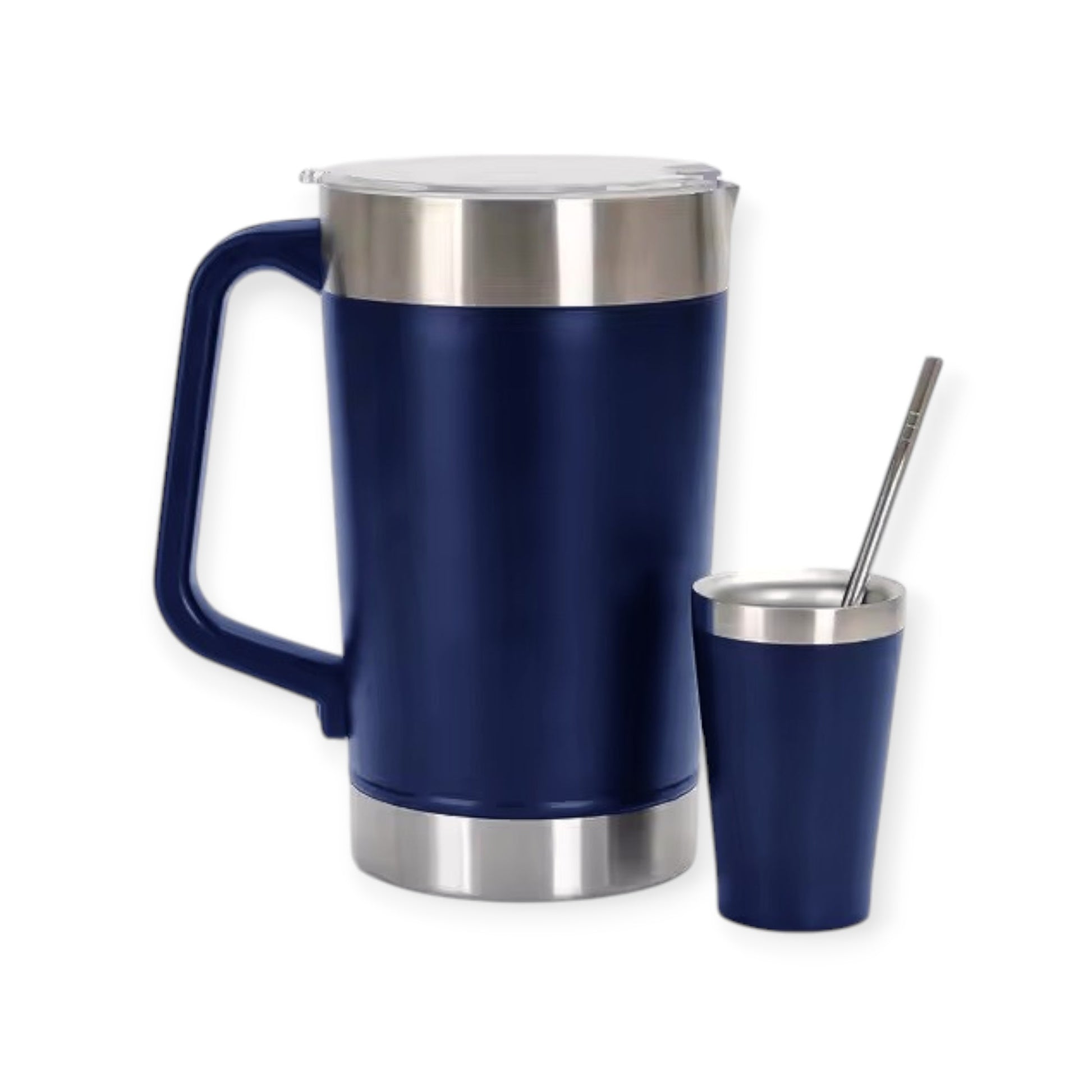 Jarra De Acero Inoxidable Beer Pints 2000ml Con Vaso Mate