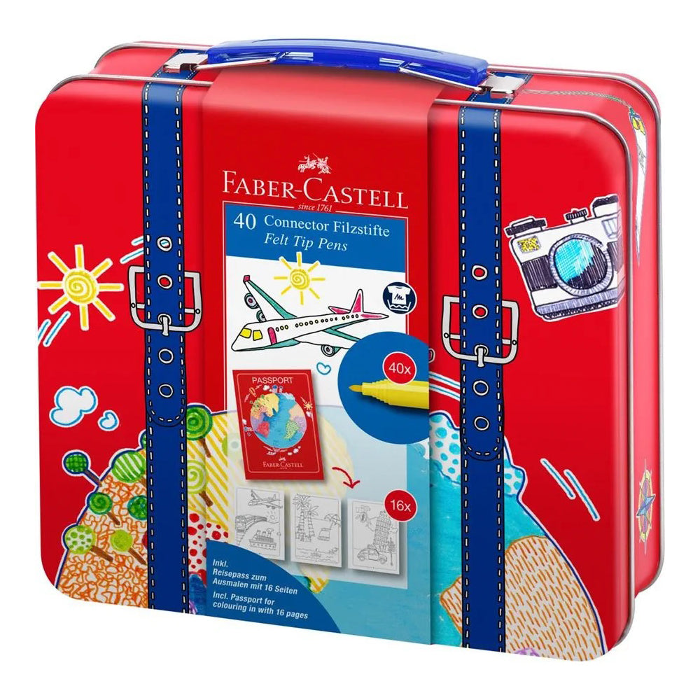 Set Marcadores Maleta De Viaje 40 Conectores Faber Castell