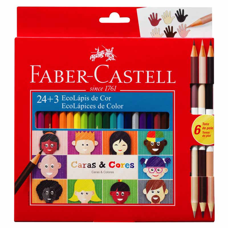 Colores Faber-castell Lapices Caras Y Colores X 24+3 Bicolor