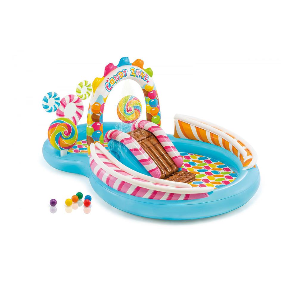 Pileta Playcenter Inflable Infantil Intex Con Tobogan Candy