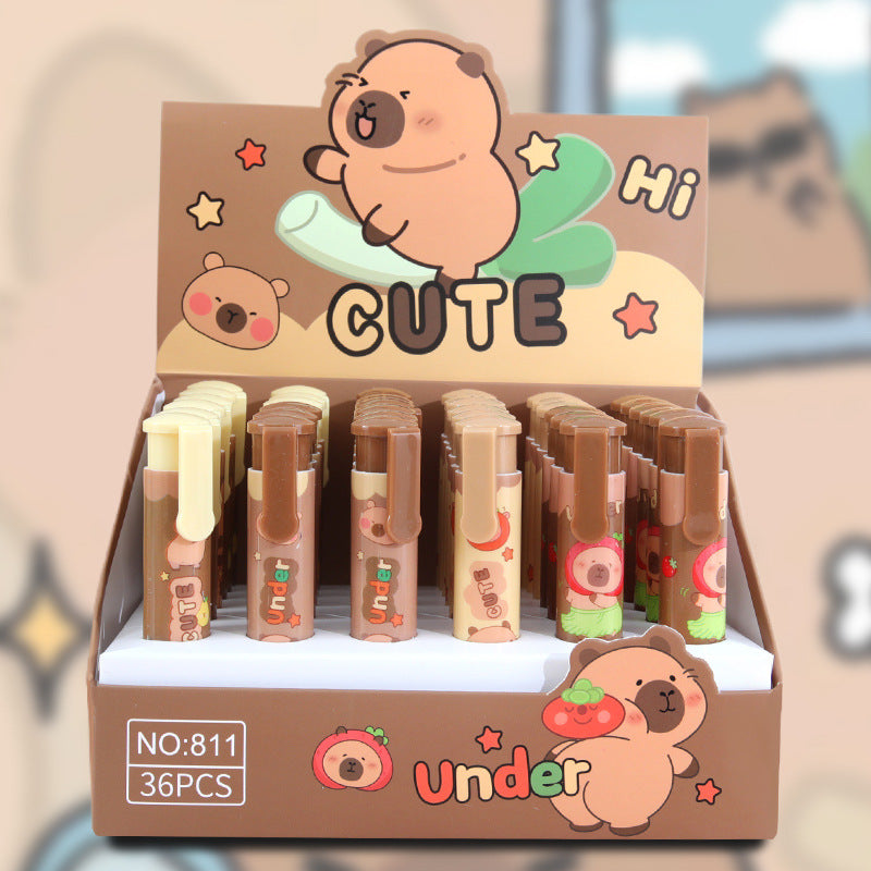 Borrador Goma De Borrar Portagoma Retractil Capybara