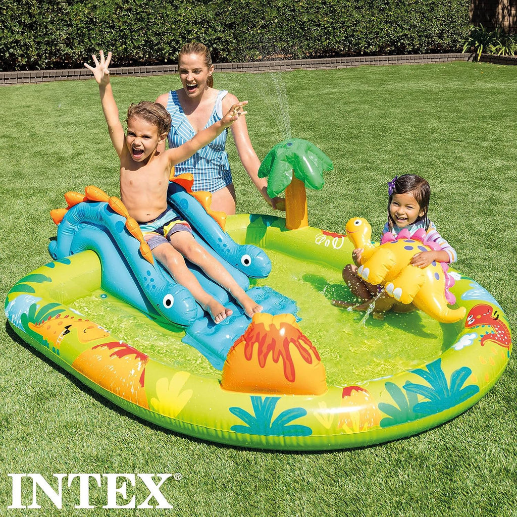 Pileta Playcenter Inflable Tobogan Infantil Intex Dino 57166