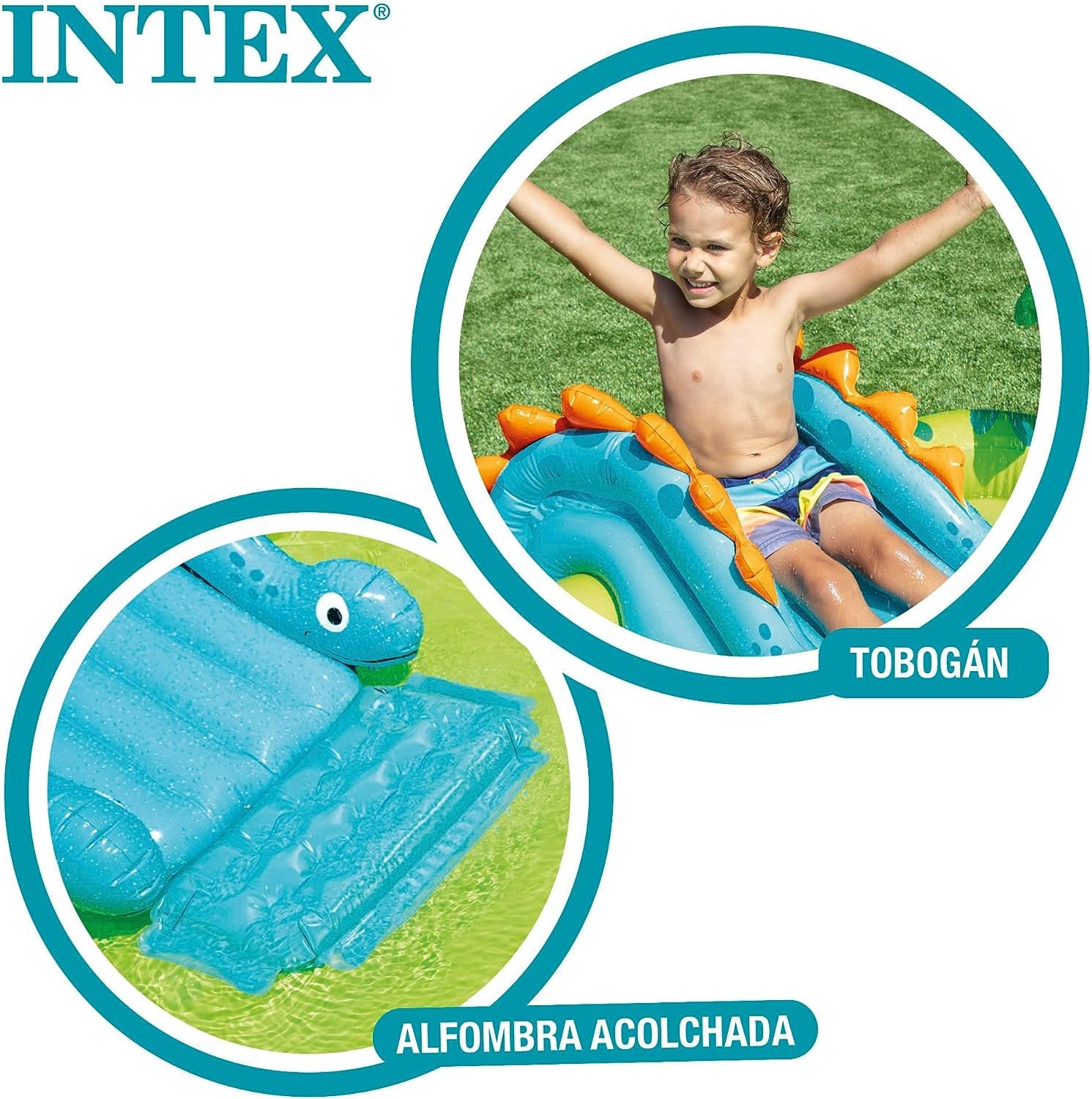 Pileta Playcenter Inflable Tobogan Infantil Intex Dino 57166