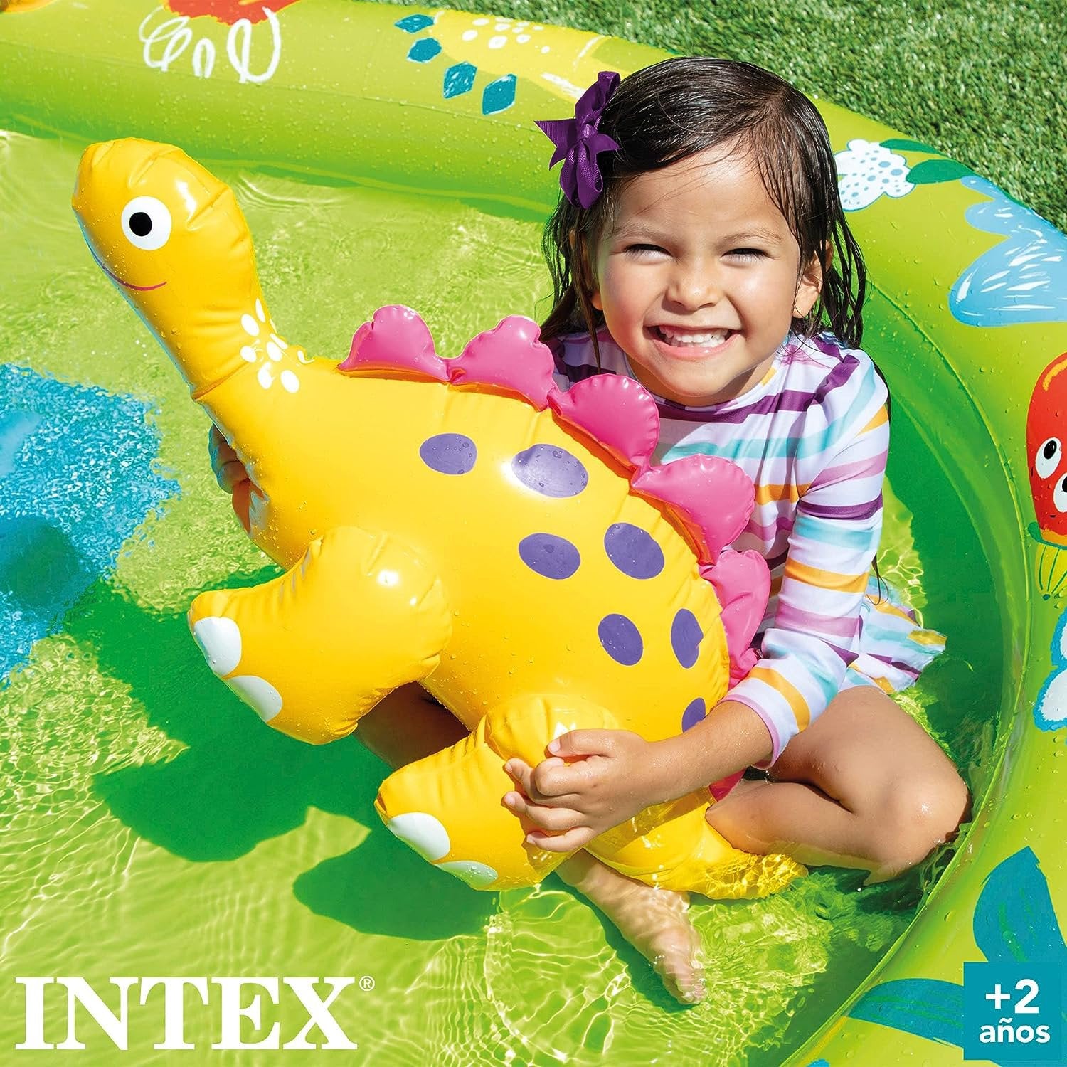 Pileta Playcenter Inflable Tobogan Infantil Intex Dino 57166