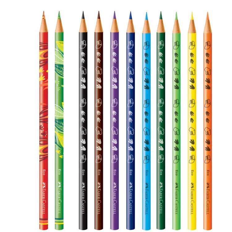 Lapices De Colores Mezclados Dinosaurios Faber Castell 12+2
