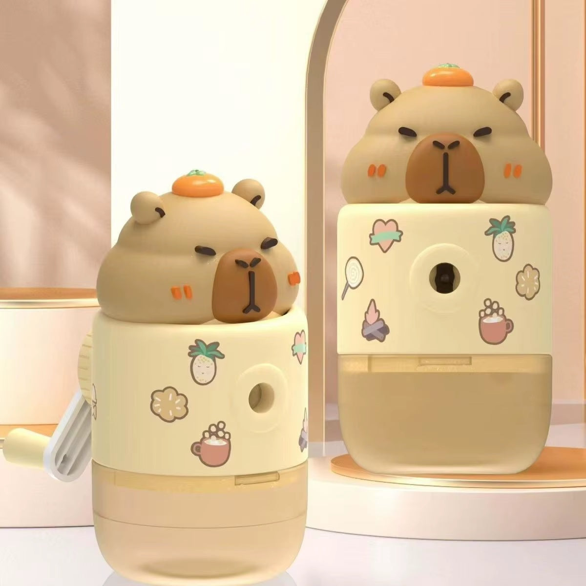 Sacapuntas Escritorio Capybara 3d Kawaii Manivela Manija