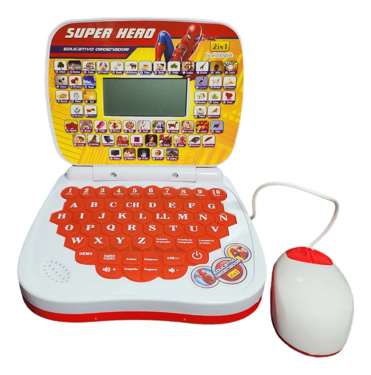 Computadora Laptop Educativa Didáctica Con Mouse Juguete