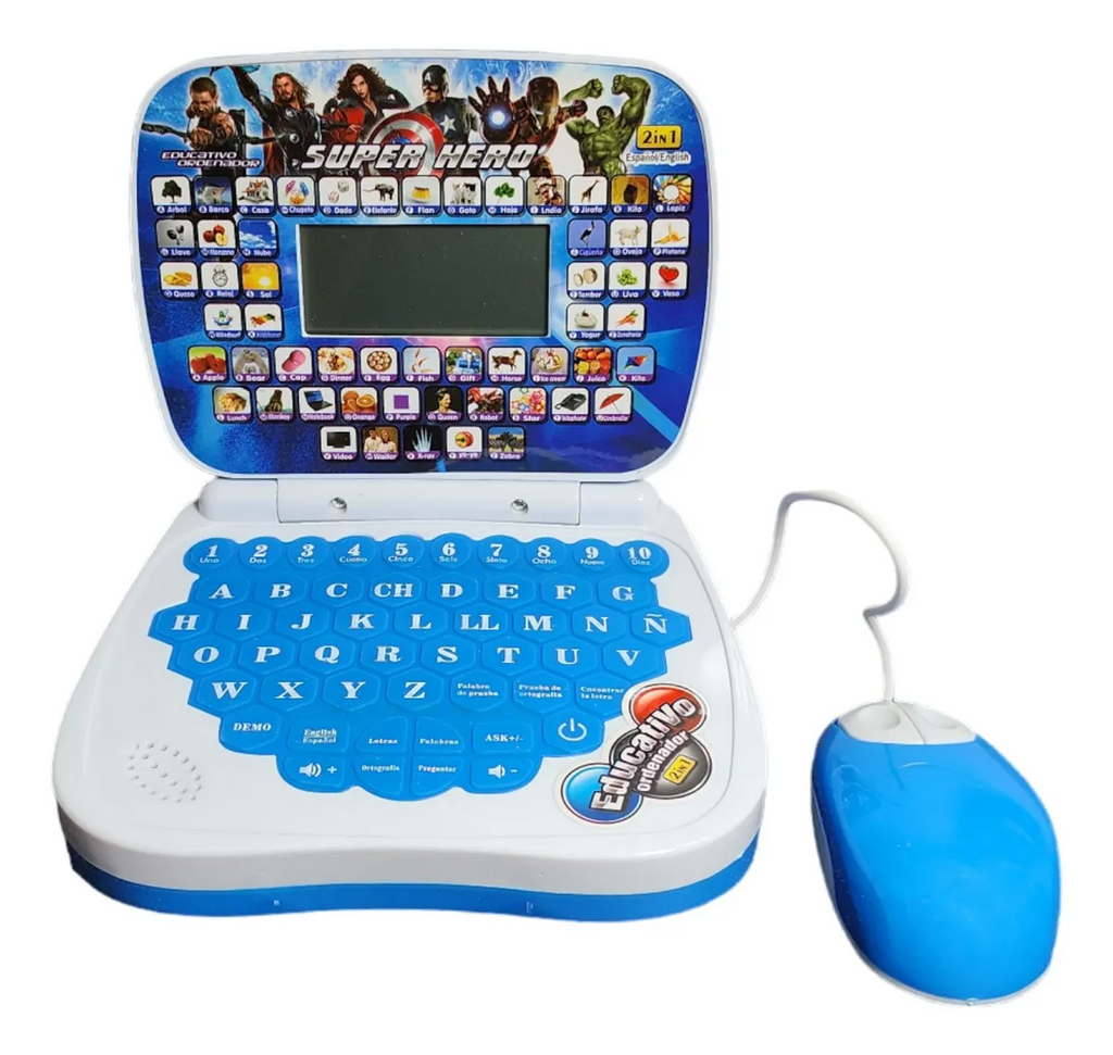 Computadora Laptop Educativa Didáctica Con Mouse Juguete