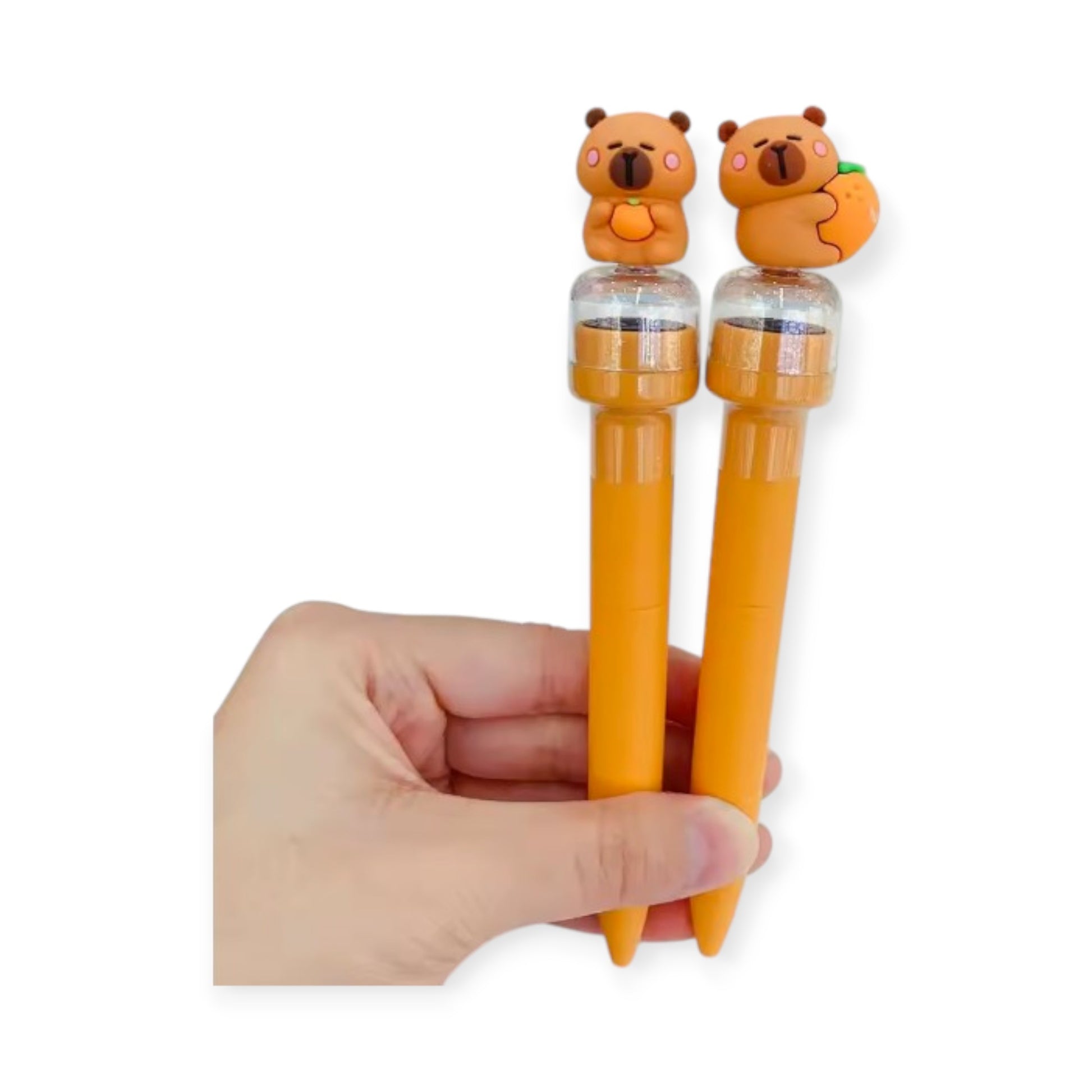 Lapicera Con Sello Escolar Kawaii Capybara Carpincho