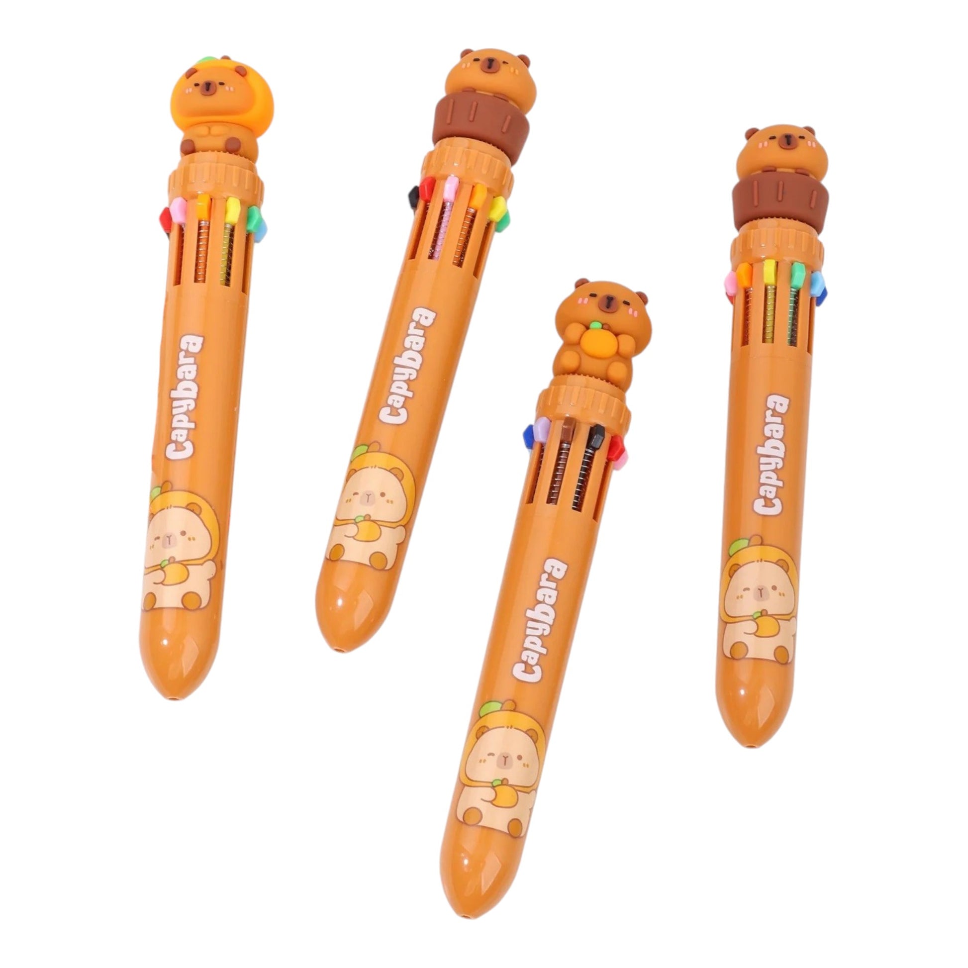 Bolígrafo Lapicera Capybara Carpincho 10 Colores En 1
