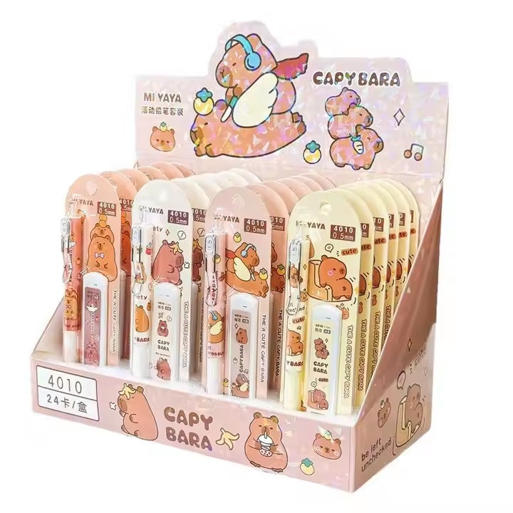 Portaminas Lápiz Escolar Kawaii Capybara Carpincho 0.5mm