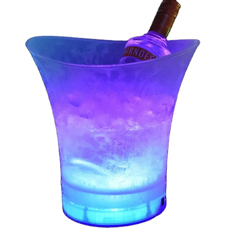 Frapera Hielera Balde Parlante Bt Recargable Luz Rgb Led