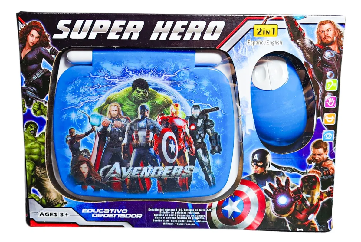 Computadora Laptop Educativa Didáctica Con Mouse Juguete