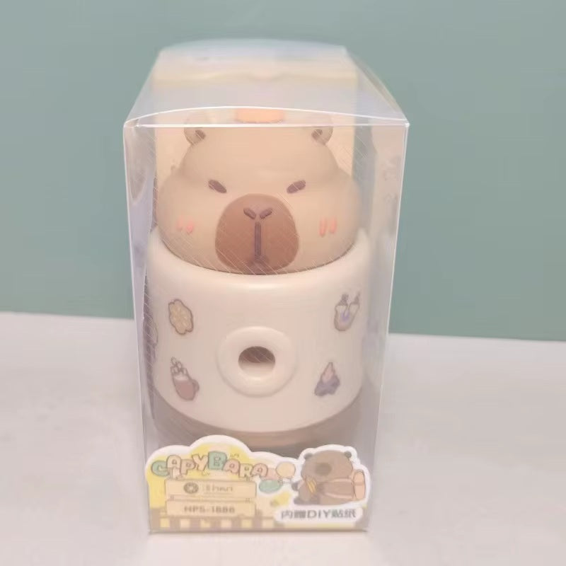 Sacapuntas Escritorio Capybara 3d Kawaii Manivela Manija