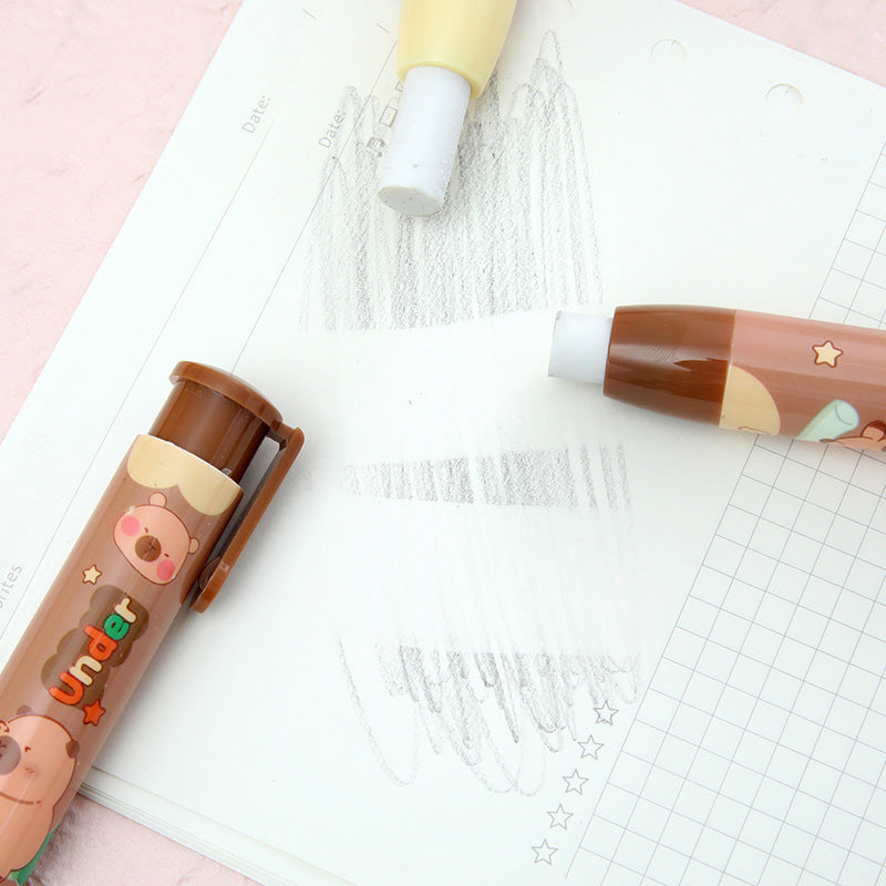 Borrador Goma De Borrar Portagoma Retractil Capybara