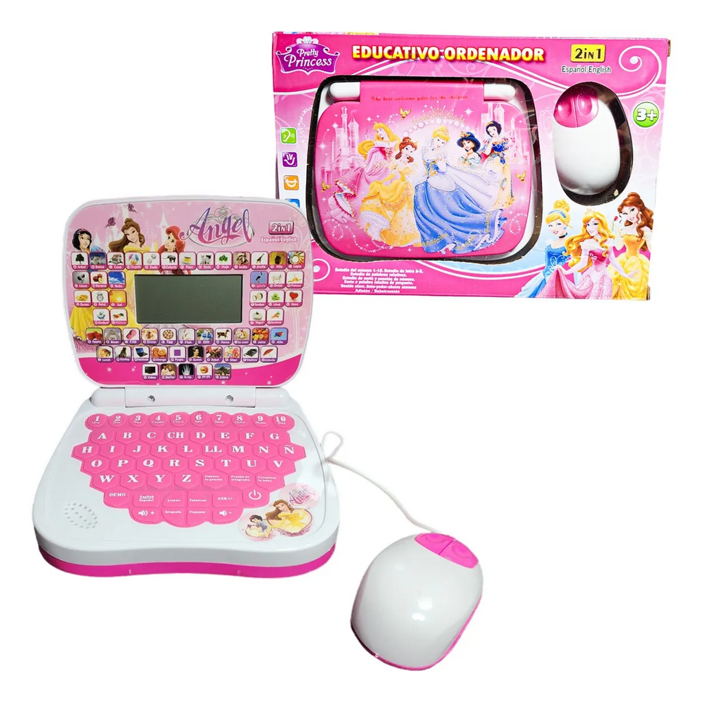 Computadora Laptop Educativa Didáctica Con Mouse Juguete