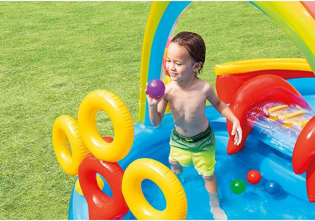 Playcenter Arco Iris Intex Rainbow Tobogan Juegos Inflables