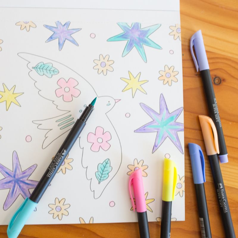 Set Fibras Faber Castell Supersoft Brush Punta Pincel X50