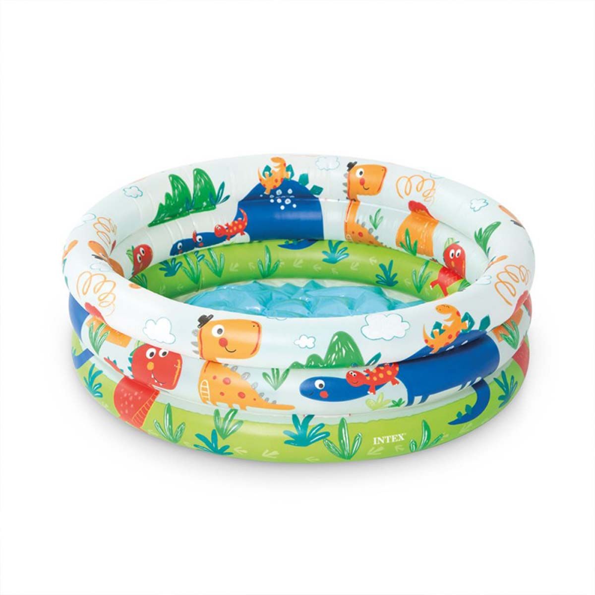 Pileta Inflable Redonda Intex Dinosaurio 28l Multicolor Caja