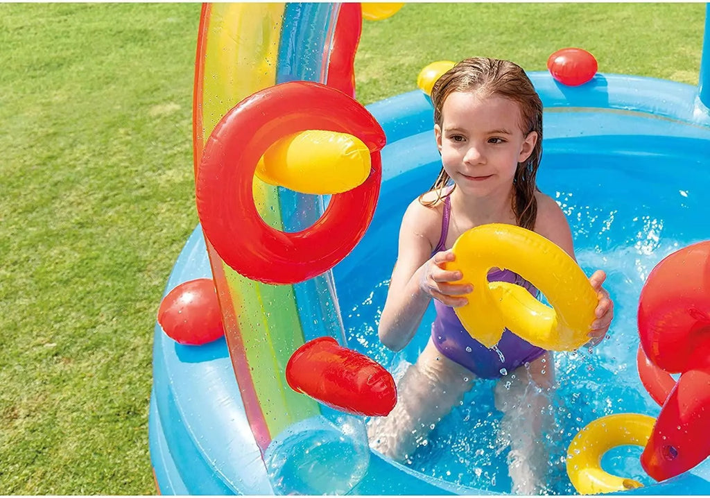 Playcenter Arco Iris Intex Rainbow Tobogan Juegos Inflables