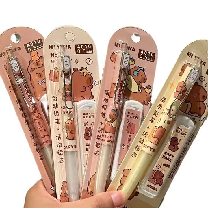 Portaminas Lápiz Escolar Kawaii Capybara Carpincho 0.5mm