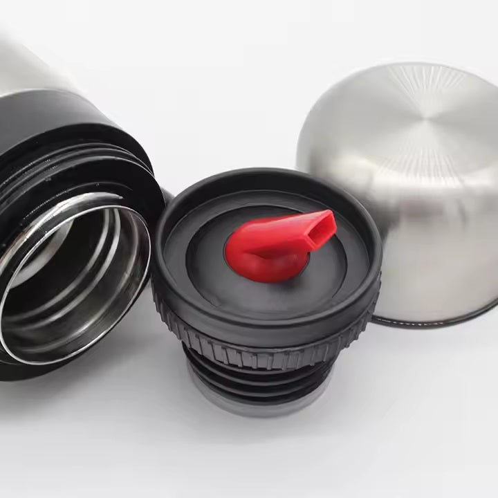Termo 1 L Media Manija Pico Matero Acero Inox Doble Capa