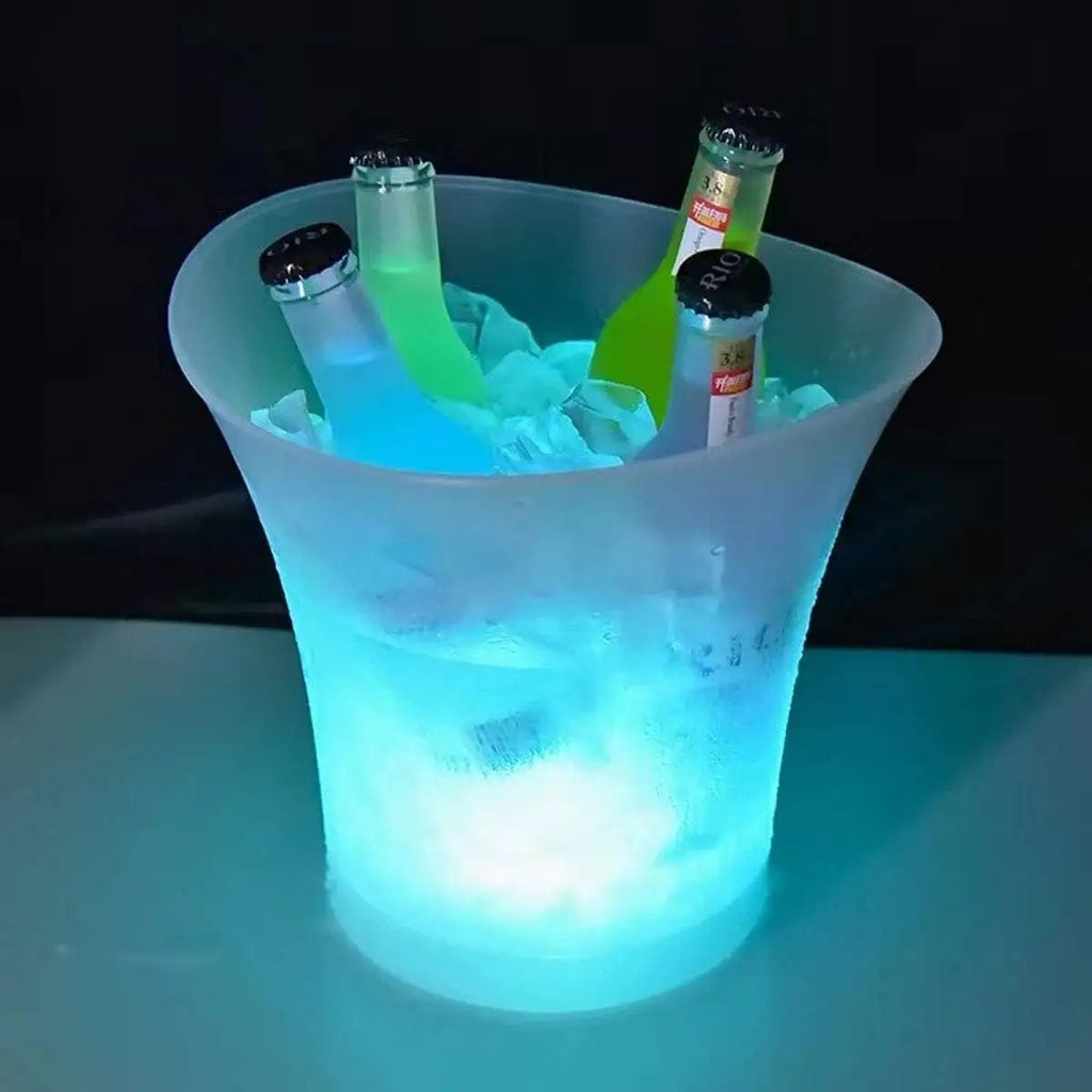 Frapera Hielera Balde Parlante Bt Recargable Luz Rgb Led