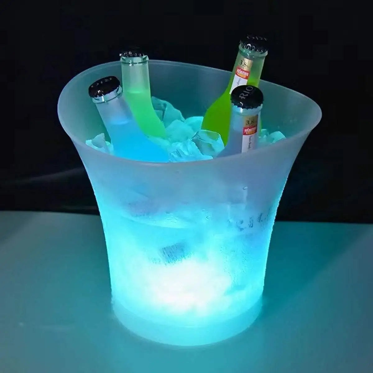 Frapera Hielera Balde Parlante Bt Recargable Luz Rgb Led