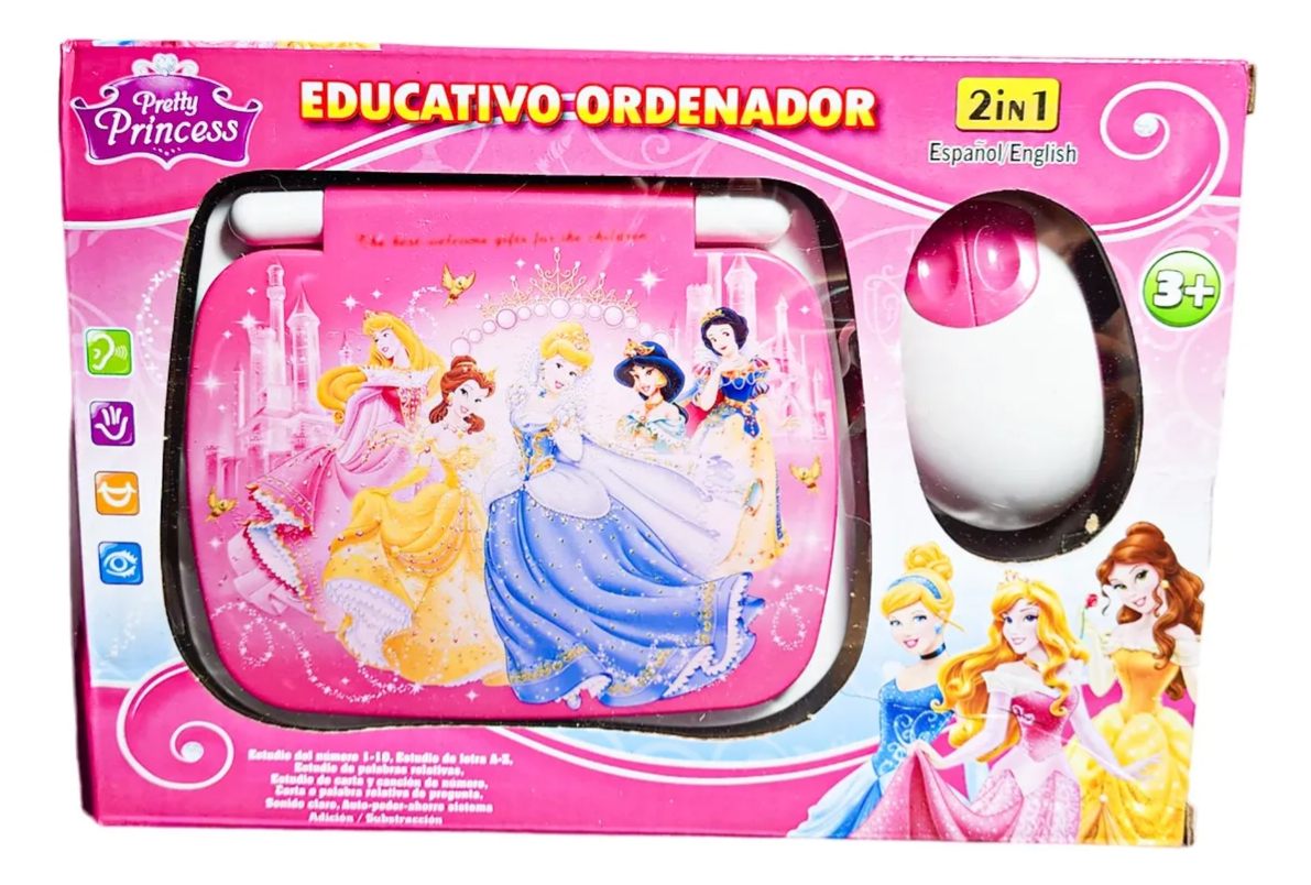 Computadora Laptop Educativa Didáctica Con Mouse Juguete