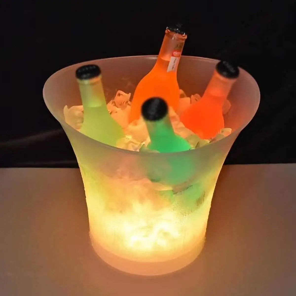 Frapera Hielera Balde Parlante Bt Recargable Luz Rgb Led