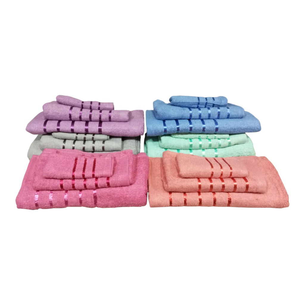 Juego Toalla Toallon Set X3 Algodon
