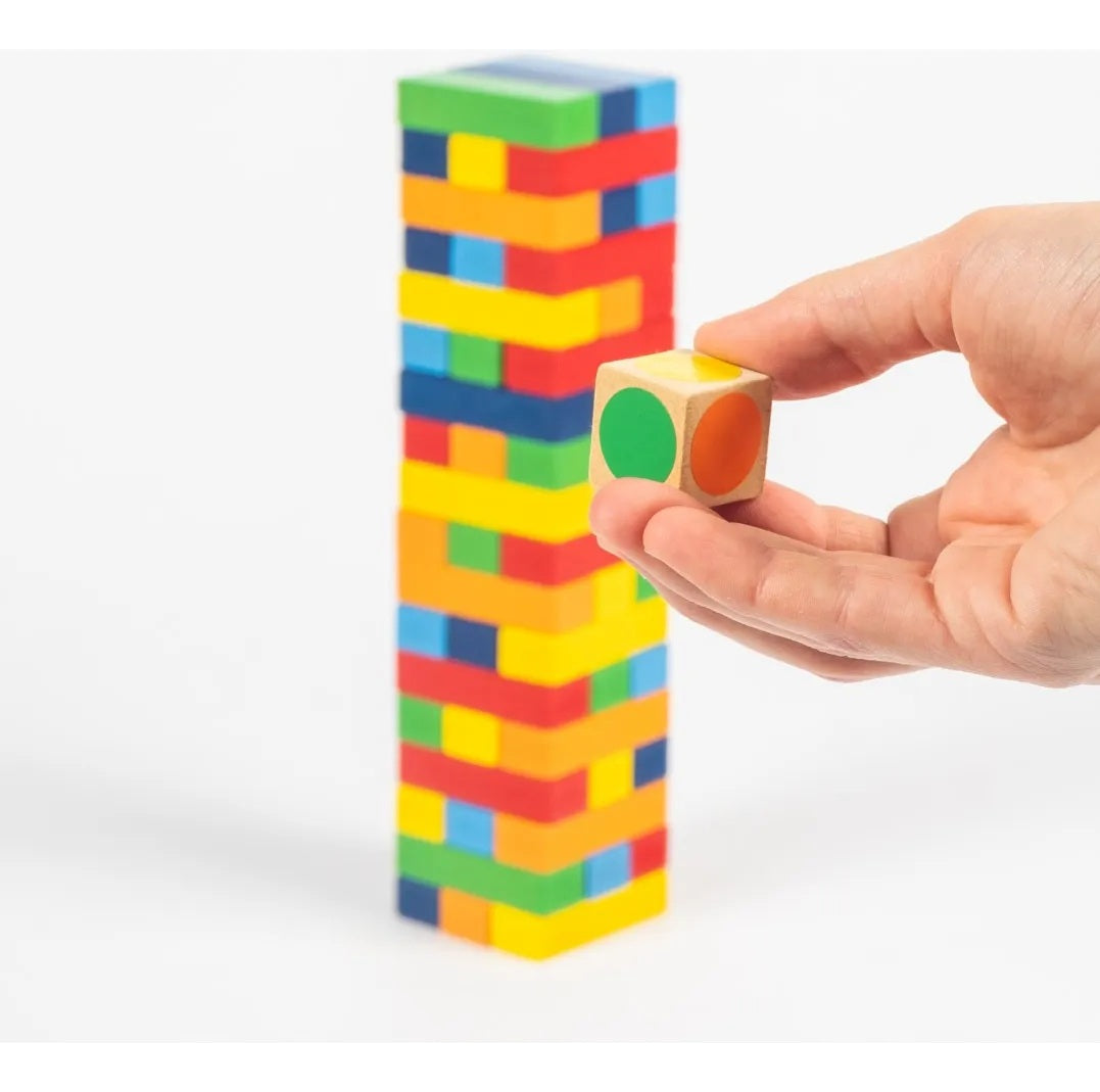 Jenga De Madera Para Niños Torre De Colores