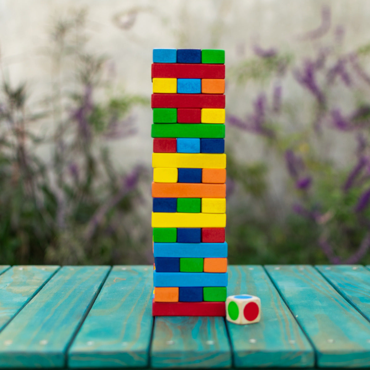 Jenga De Madera Para Niños Torre De Colores