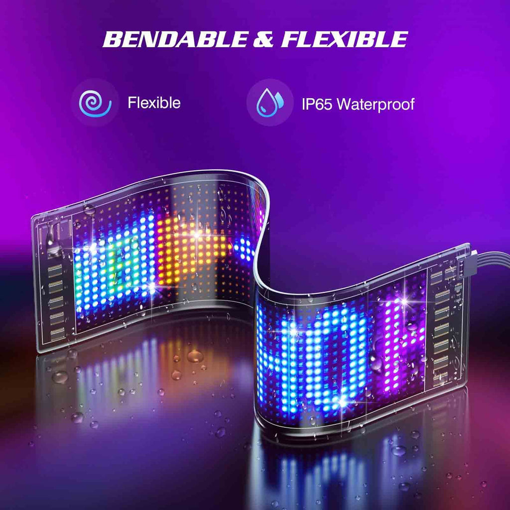 Cartel Led Programable Flexible Usb Para Coche Local 60 Cm