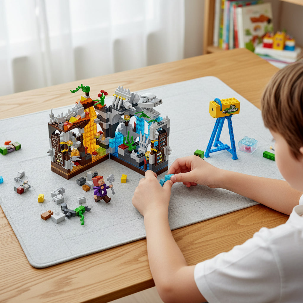 My World Minecraft Gt-129 621 Piezas Luz Colores Dinosaur