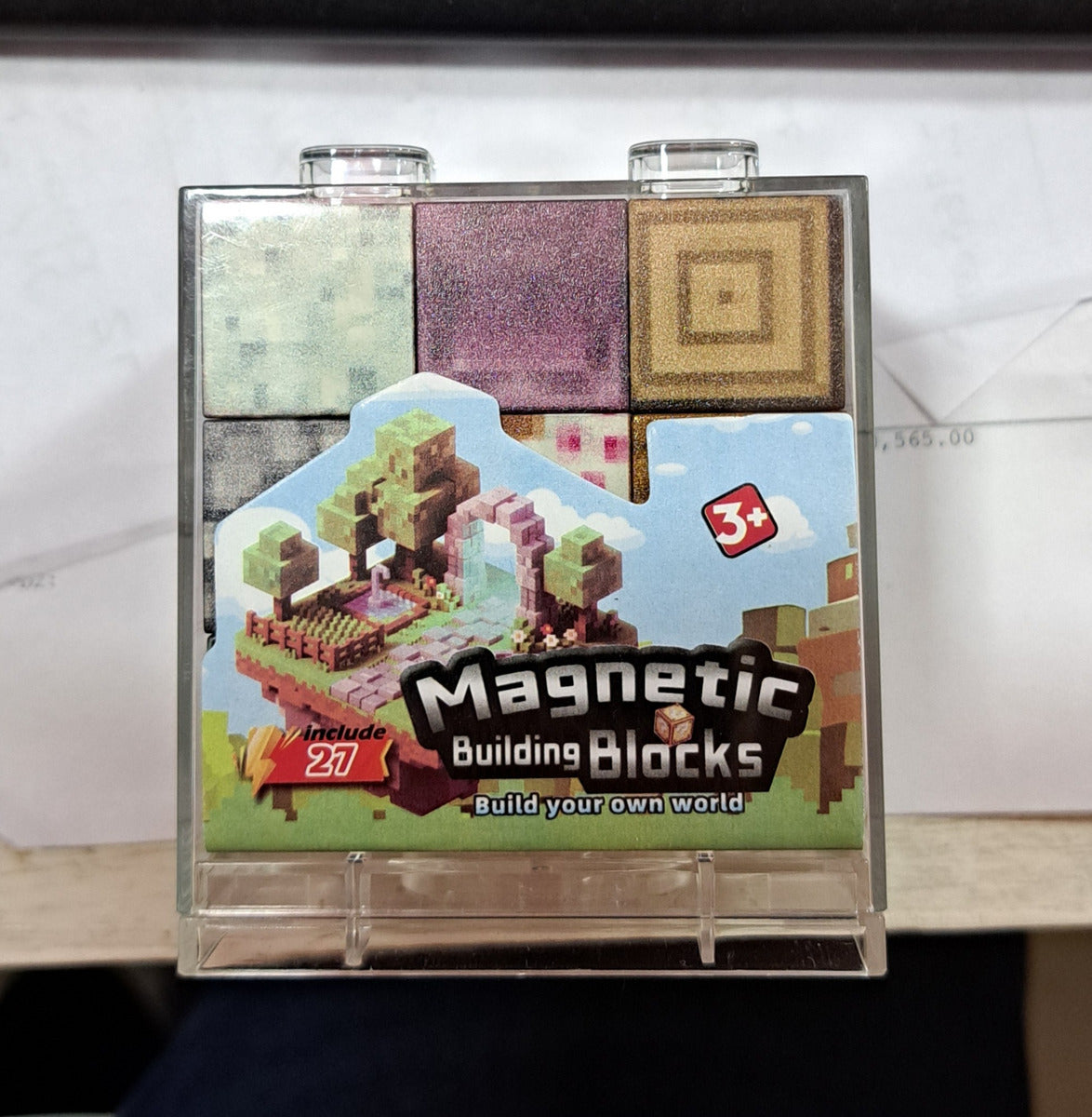 Cubos Magneticos Caja Crista Bloque 27 Piezas Minecraft Iman