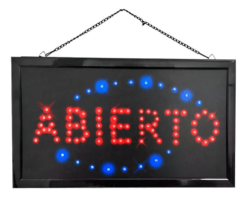 Abierto Cartel Luminoso Led 48 X 25 Cm Oferta Especial