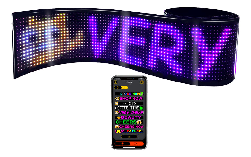 Cartel Led Programable Flexible Usb Para Coche Local 60 Cm