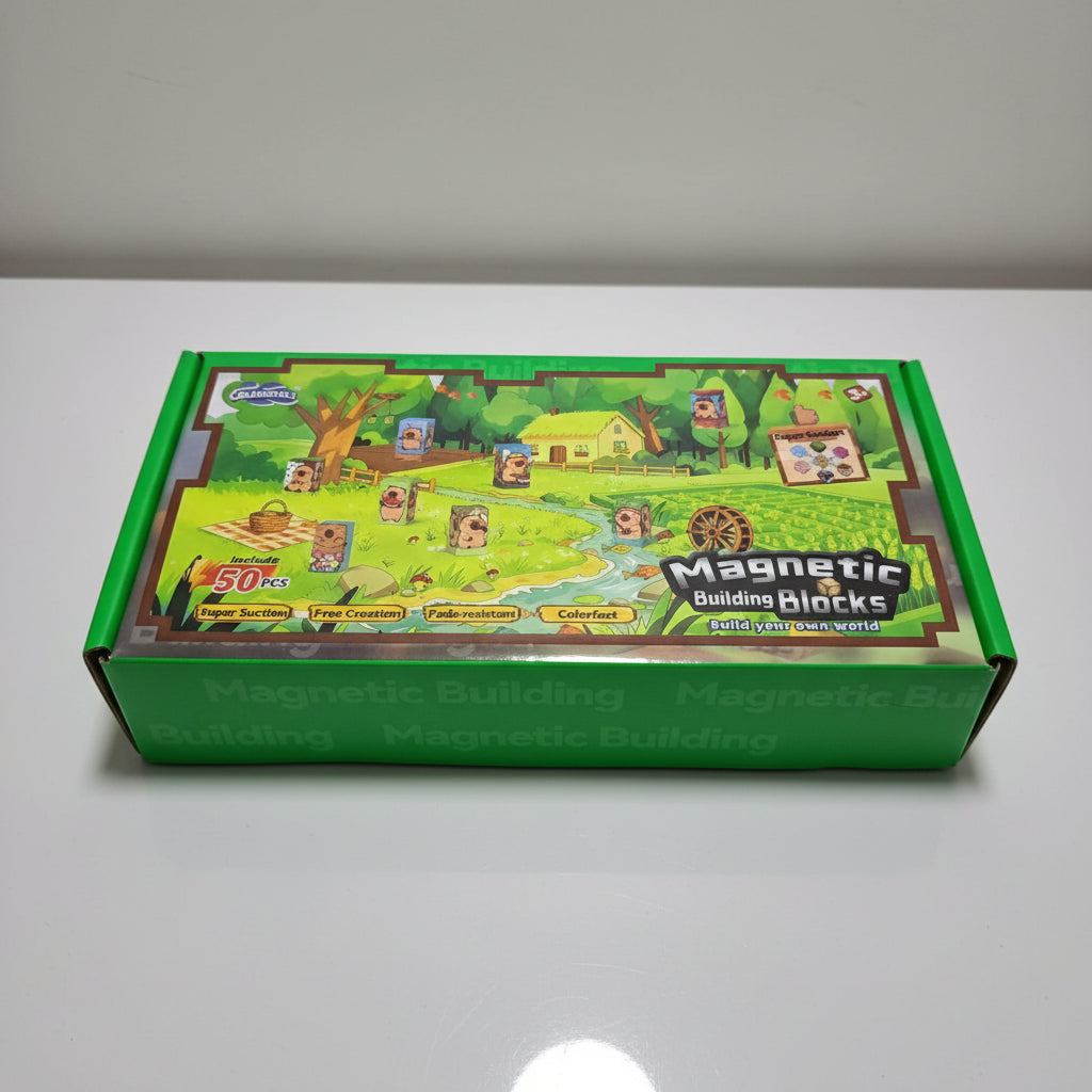 Cubos Magneticos Caja 50 Piezas Iman Capybara Brainrot
