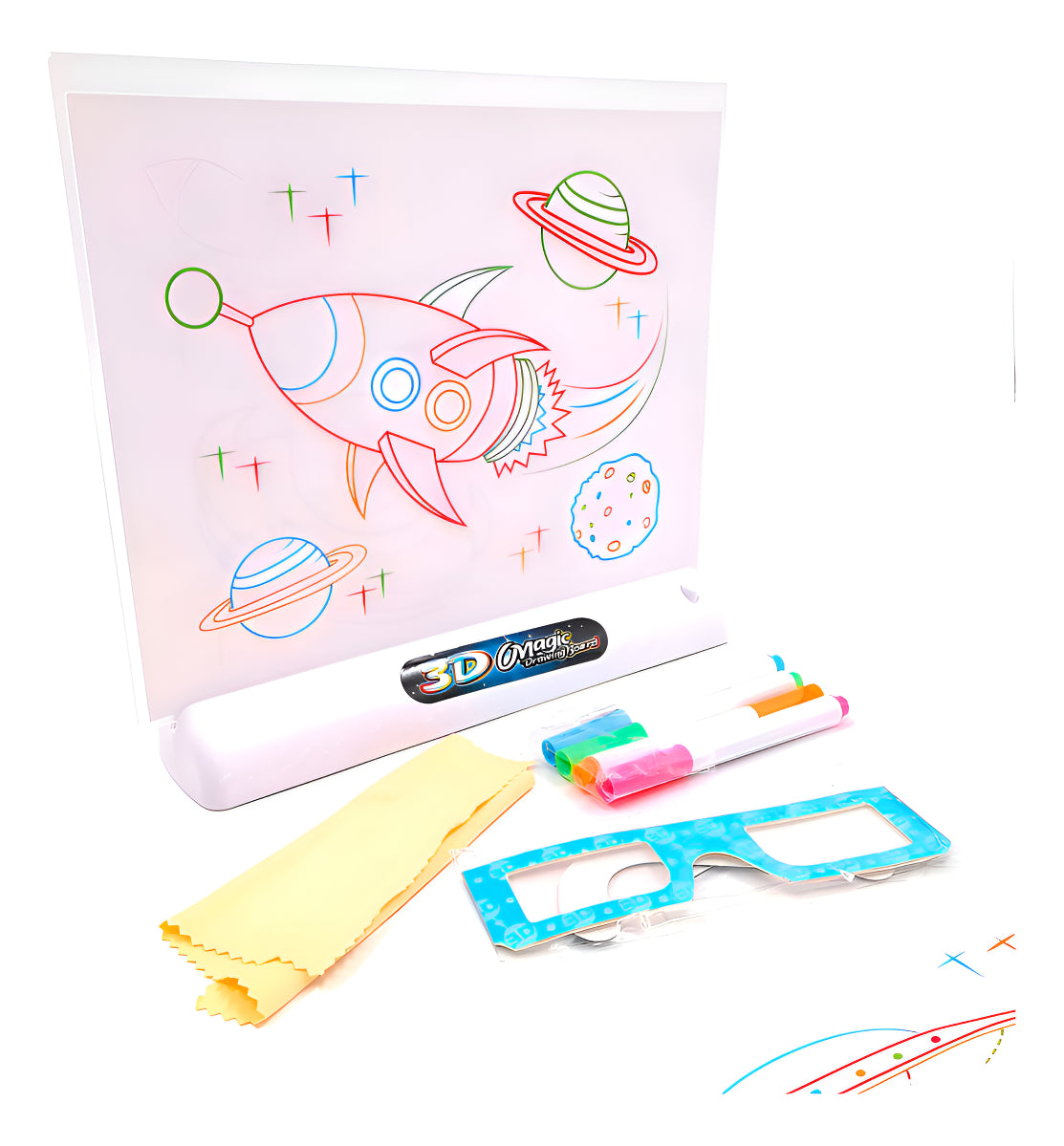 Pizarra Mágica Para Dibujar Con Efecto 3d Y Luz Led Color