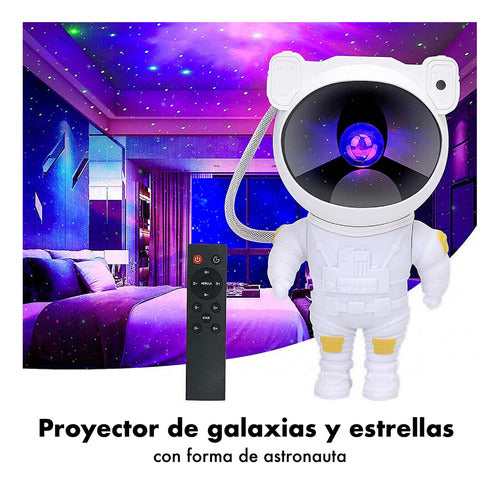 Lampara Proyector De Galaxia En Forma De Astronauta Noche Co