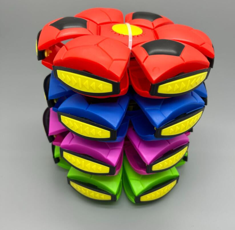 Pelota Disco Frisbee Se Transforma En Pelota Con Luz Regalo