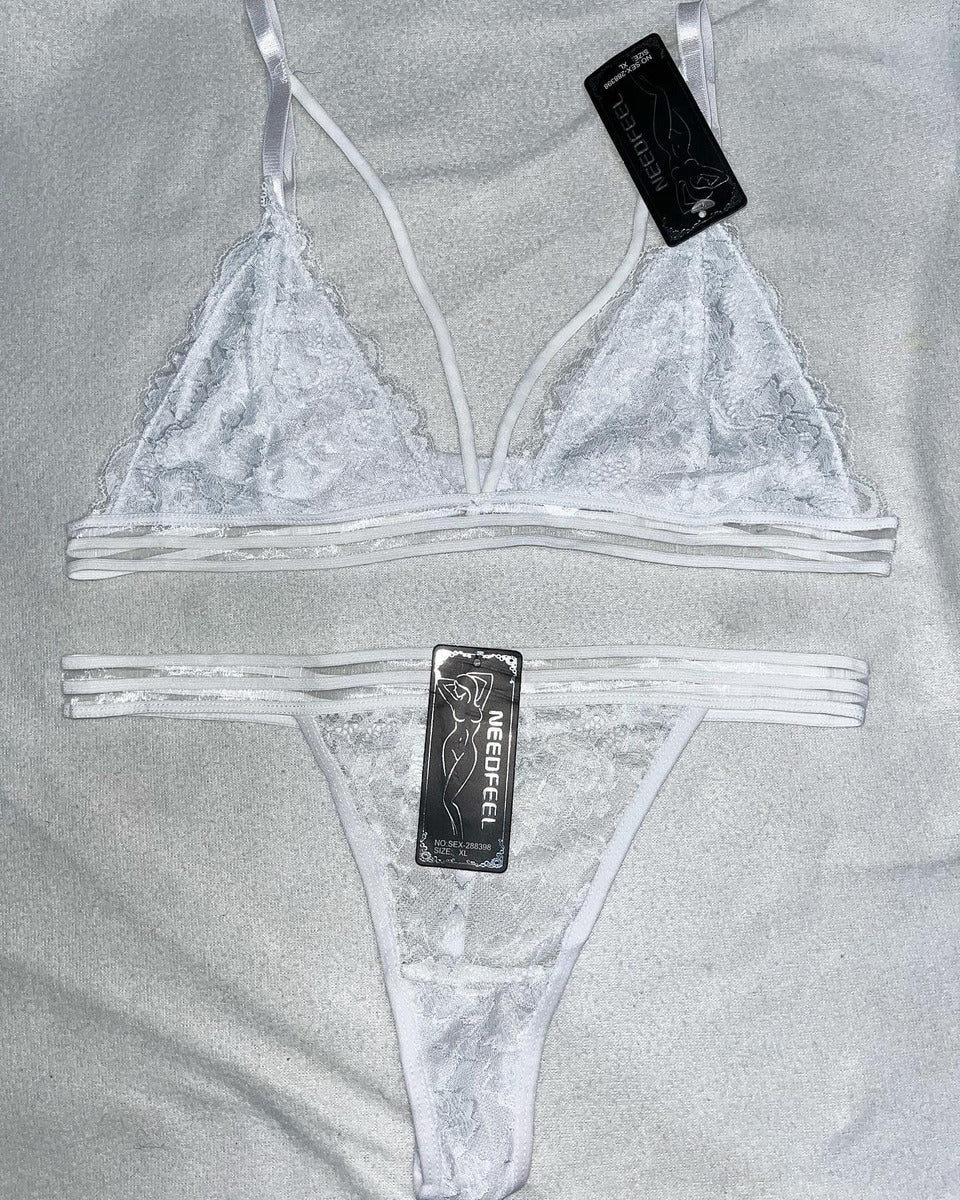 Conjunto Bralette Con Colaless Encaje Lenceria