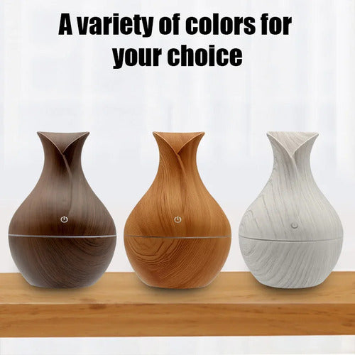 Humidificador Simil Madera Vaporizador Aire Saludable Usb