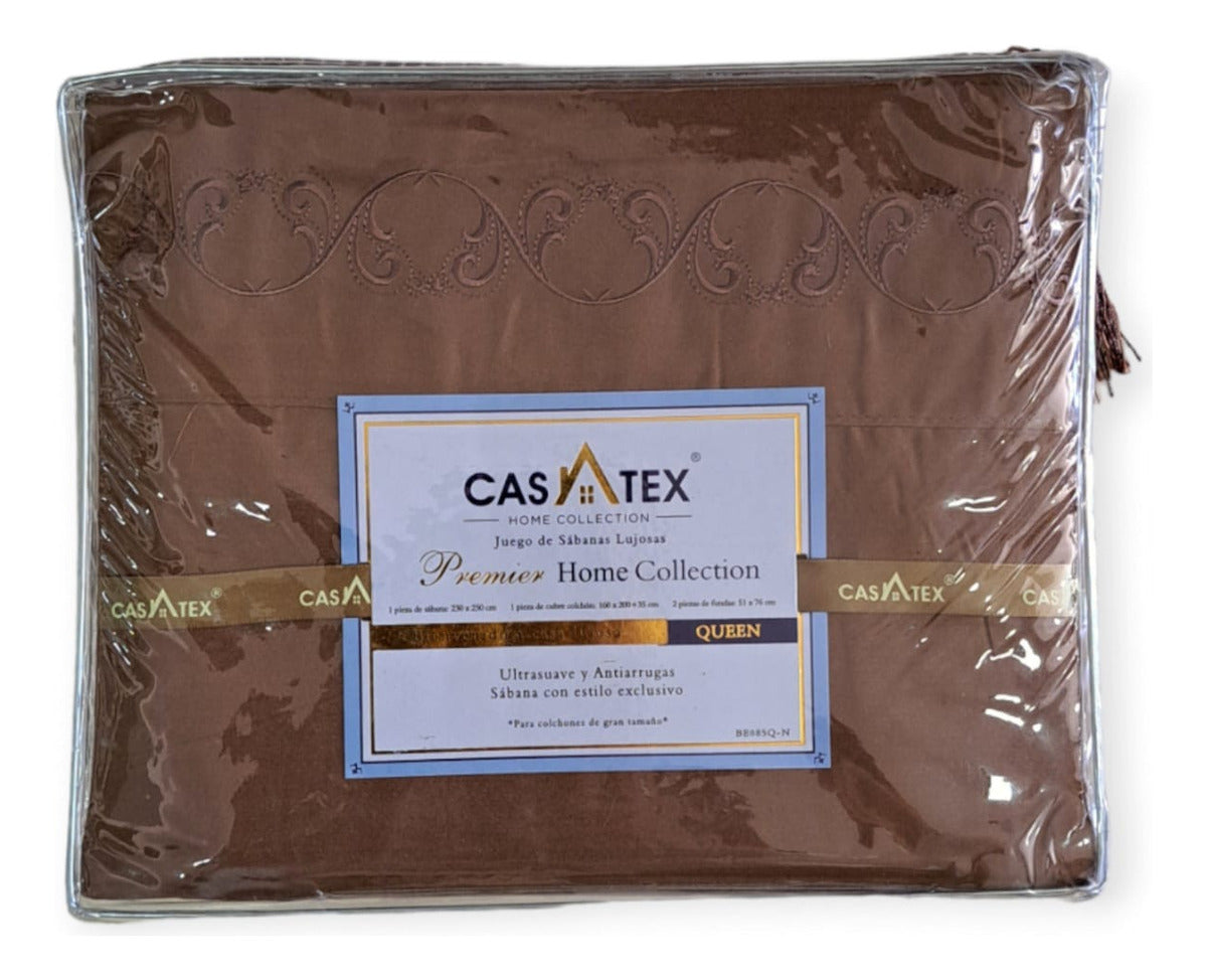 Juego De Sabanas Premium Queen Size 2 Plazas Y Media Casatex