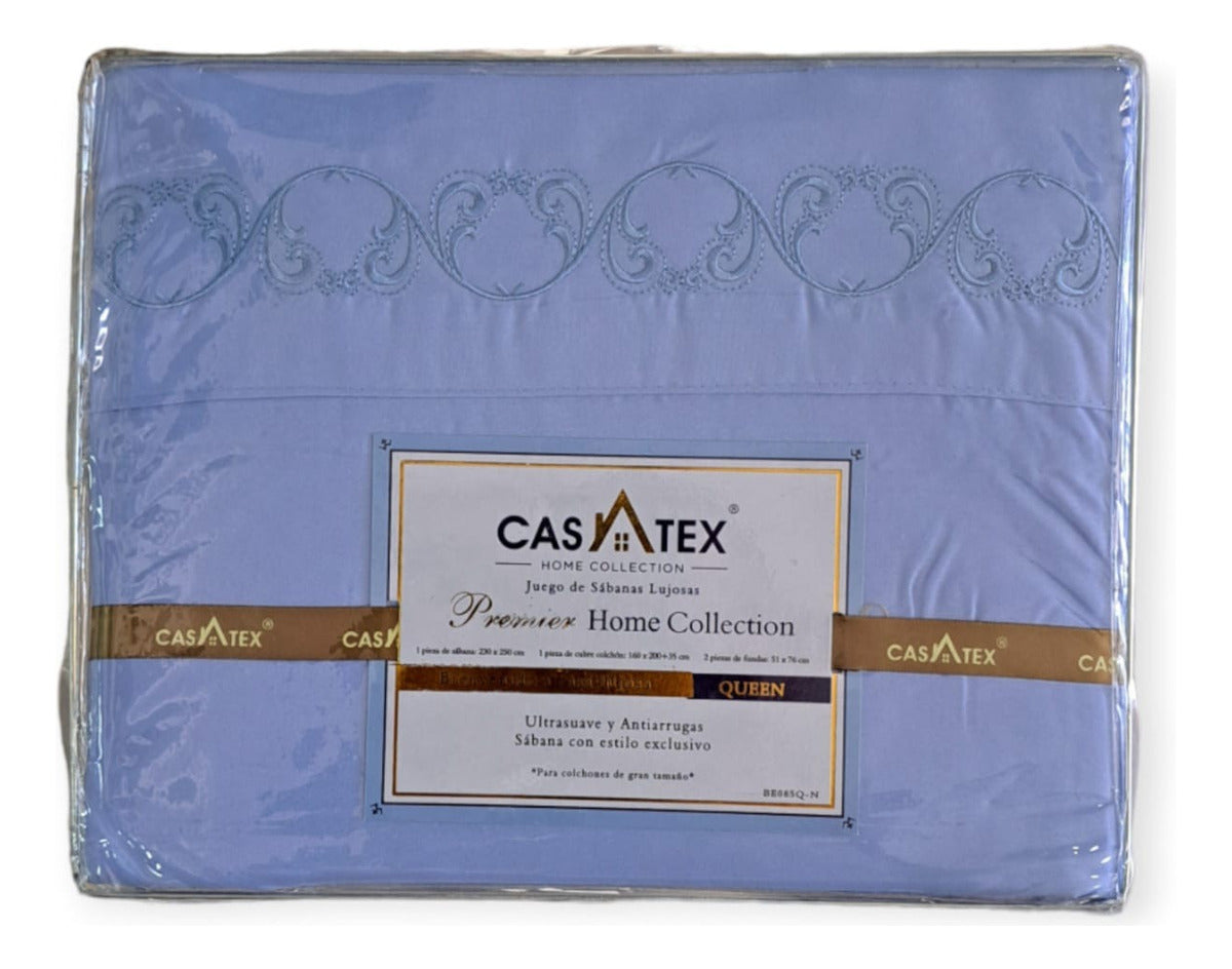 Juego De Sabanas Premium Queen Size 2 Plazas Y Media Casatex