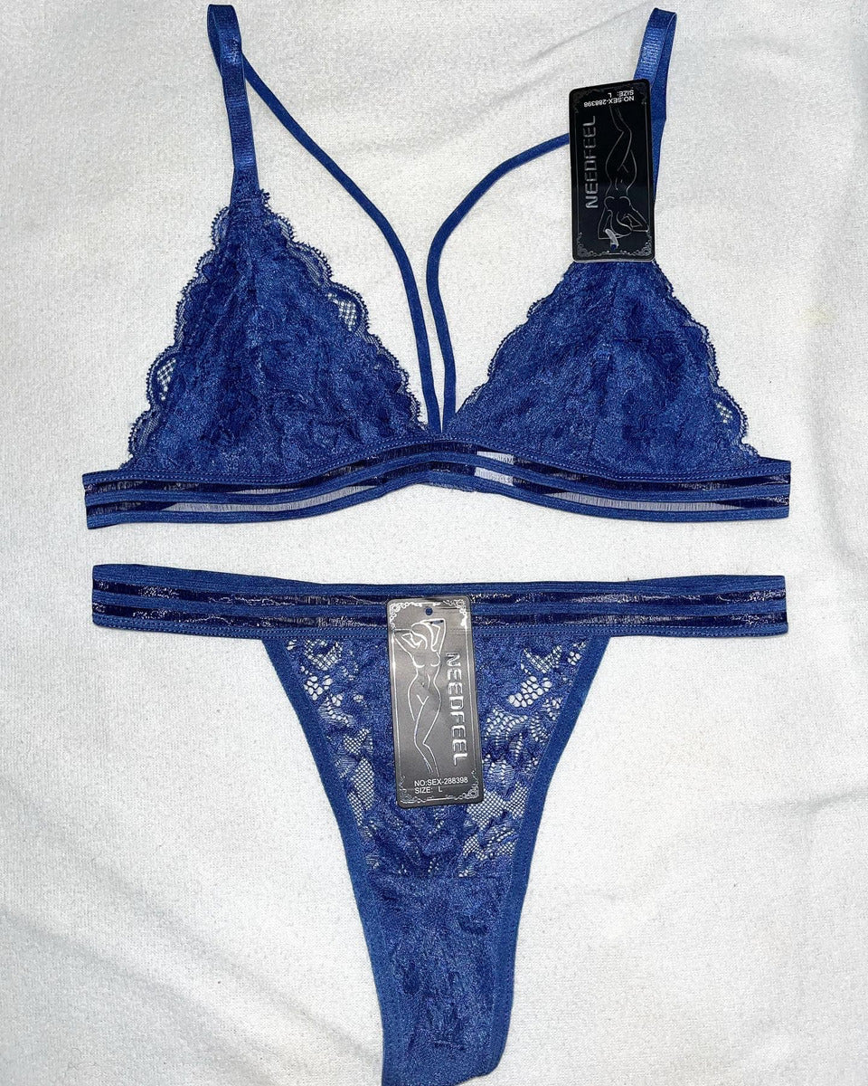Conjunto Bralette Con Colaless Encaje Lenceria