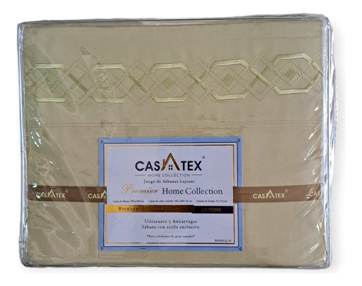 Juego De Sabanas Premium Queen Size 2 Plazas Y Media Casatex